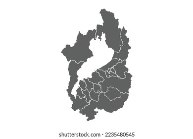 Shiga map isolated on white background.for annual infographics report website layout.