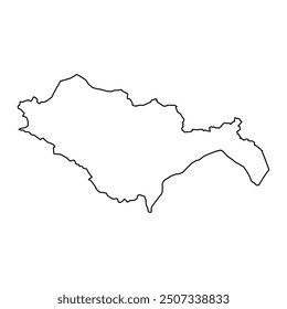 Stadtplan von Shigar, Verwaltungsbezirk von Pakistan. Vektorgrafik.