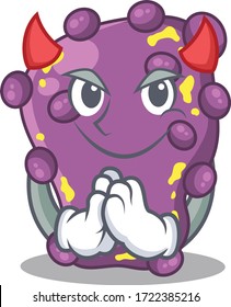 Shigella dressed as devil cartoon character design style