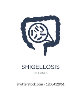 Shigellosis icon. Trendy flat vector Shigellosis icon on white background from Diseases collection, vector illustration can be use for web and mobile, eps10