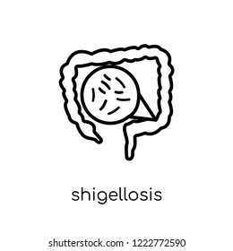 Shigellosis icon. Trendy modern flat linear vector Shigellosis icon on white background from thin line Diseases collection, editable outline stroke vector illustration