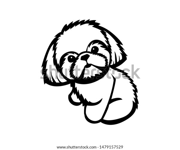 45+ Black Shih Tzu Clipart