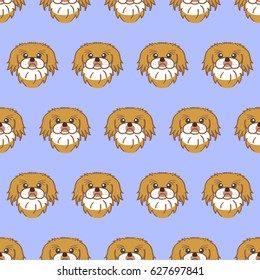 Shih Tzu seamless pattern , background , vector.