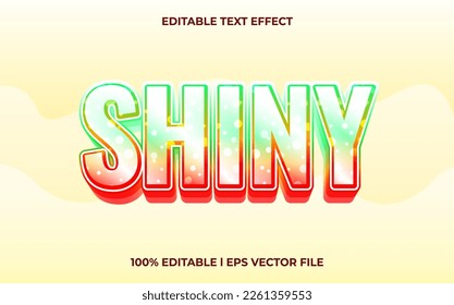 shiiny 3d text effect and editable text, template 3d style use for business tittle
