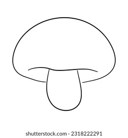 Shiitake doodle icon. Hand drawn black sketch. Vector Illustration.