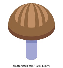 Shiitake icon isometric vector. Fungus food. Fungi mushroom