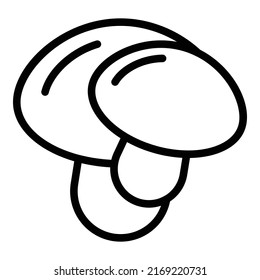 Shiitake Mushroom Icon Outline Vector. Food Truffle. Fungi Morel