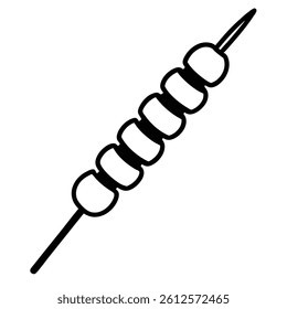 shik kabab vector on a white background
