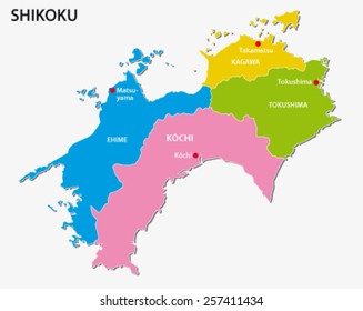 Shikoku Region Map