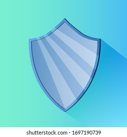 Shild.The concept of protection.Flat icon for web design.Vector illustration.