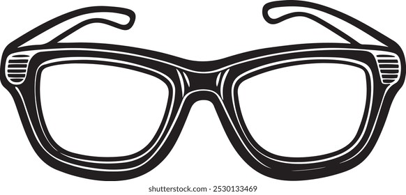 Shilhouette glasses vector image illustration.eps