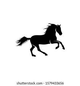 shilhouette horse vector ilustration black and white colour design