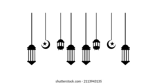 shilhouette of lantern vector illustration design