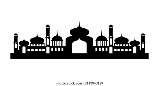 Schilhouette der Moschee, Vektorgrafik-Design