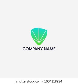 Shilled and cannabis logo design