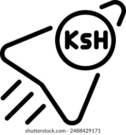 shilling line icon illustration vector