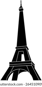 The shillouette of eiffel Tower
