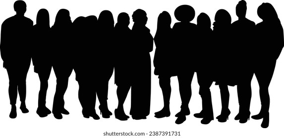 shillouette group of people together