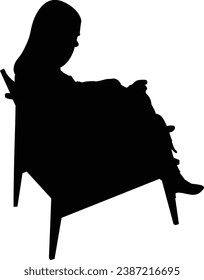 shillouette woman on sit sofa
