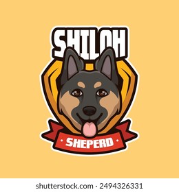 Shiloh Sheperd Cartoon Mascot Logo