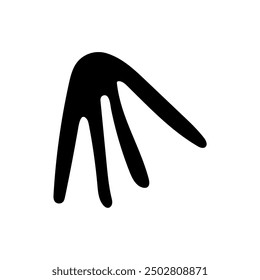 Shilouette handgezeichnetes abstraktes Element, Vektor