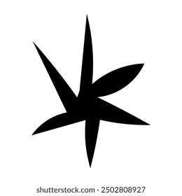 Vector de elemento Abstractas dibujado a mano Shilouette