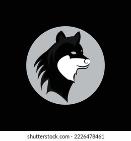 shilouette wolf vector inspiration for design