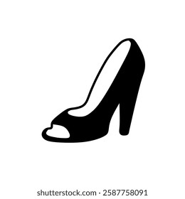 shilouette of woman shoes.shoes vector ilustration.