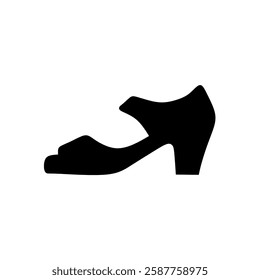 shilouette of woman shoes.shoes vector ilustration.