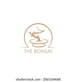 Shiloute brown bonsai logo applied for the botanical and gardening business.