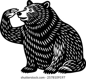 Shilute  Bear isolated on the white background 