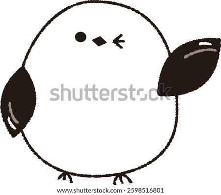 A Shima-Enaga winking and raising one wing