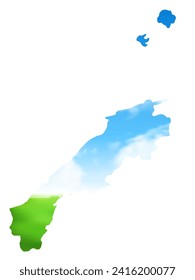 Shimane Grassland Landscape Sky Map