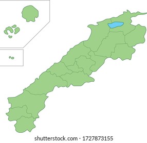 Shimane map (color can be changed)