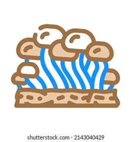 shimeji mushroom color icon vector. shimeji mushroom sign. isolated symbol illustration