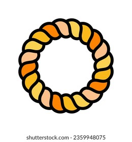 vector de icono de color shimenawa ring shintoism. señal shimenawa ring shintoism. ilustración de símbolo aislado