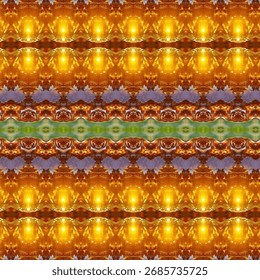Schimmerndes abstraktes Edelsteinmuster mit leuchtenden goldenen Schichten, kristall-inspirierter Textur, strahlendem Licht und goldenem Kunst-Hintergrunddesign für die Dekoration.