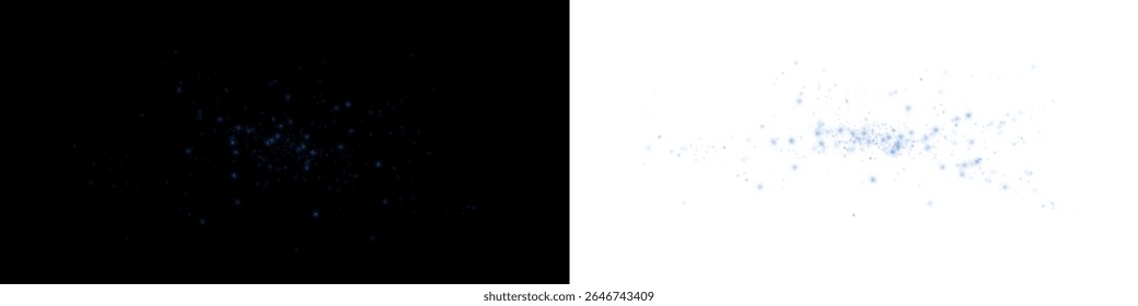 Schimmernde abstrakte Stern- und Lichtüberlagerung mit leuchtenden Teilchen und glänzendem Glanz für luxuriöse Hintergründe.