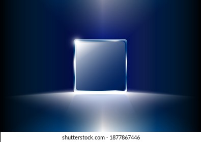 Shimmering blue, blue, bronze, silver, glitter. Square shape Abstract Color For Your Business Concept Black Blue Background Vector