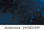 Shimmering, bright particles forming a line and wave flow. Smoke clouds and particle background. Particle movement on dark sky with clouds. Futuristic glitter in space on dark background. 3D vector il