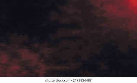 Shimmering clouds forming line and wave flow. Smoke clouds on dark background. Cloud movement on dark sky. 3D vector illustration