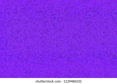 Shimmering dots on purple background. Bright festive pattern. Abstract backdrop with halftone effect Vector illustration