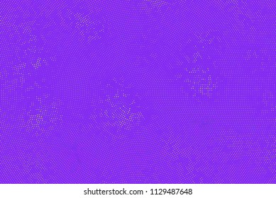 Shimmering dots on purple background. Bright festive pattern. Abstract backdrop with halftone effect Vector illustration