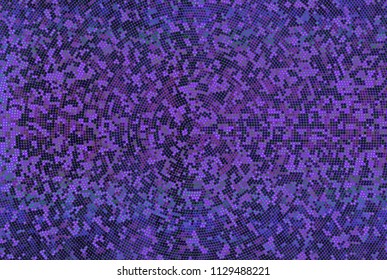 Shimmering dots on purple background. Bright festive pattern. Abstract backdrop with halftone effect Vector illustration