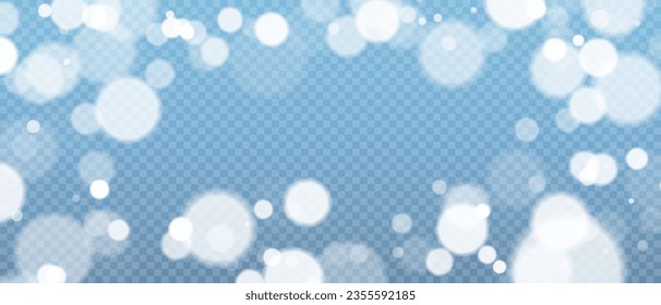 Shimmering Dust. Bokeh Lights. Festive Designs.White png dust light. Bokeh light lights effect background. Christmas background of shining dust. Christmas glowing light confetti and spark overlay