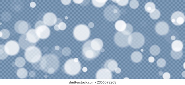 Shimmering Dust. Bokeh Lights. Festive Designs.White png dust light. Bokeh light lights effect background. Christmas background of shining dust. Christmas glowing light confetti and spark overlay