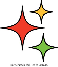Icono brillante del brillo que representa la chispa, el brillo y el glamour, perfecto para realzar celebraciones, festividades y proyectos creativos con un toque de deslumbramiento y elegancia
