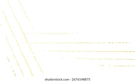 Shimmering gold glitter frame border with sparkling dust isolated on clear background