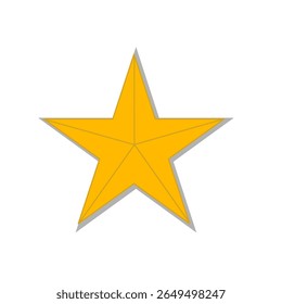 Uma brilhante estrela dourada de Natal, um símbolo clássico de esperança e luz guiadora durante o período de férias. Ideal para projetos celestes e festivos.