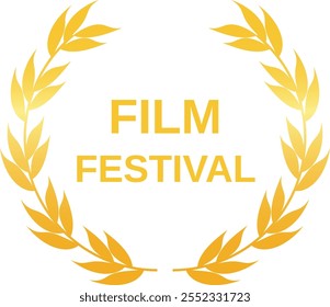 Brillante corona de laurel dorado que simboliza el triunfo y el logro en festivales de cine de todo el mundo, representando el trabajo duro y la dedicación en un cine excepcional